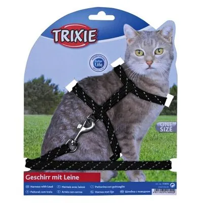 Trixie Kedi Göğüs Tasma Seti Fosforlu 18-35cm/10mm - 2