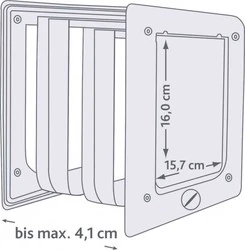 Trixie Kedi Kapısı, Çift Yönlü, 23x26,5cm, Beyaz