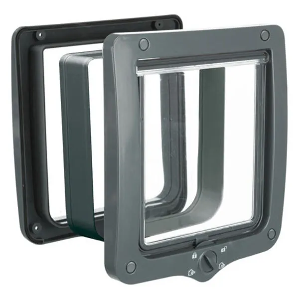 Trixie Kedi Kapısı, Dört Yönlü, XL  24x28 cm, Gri - 2