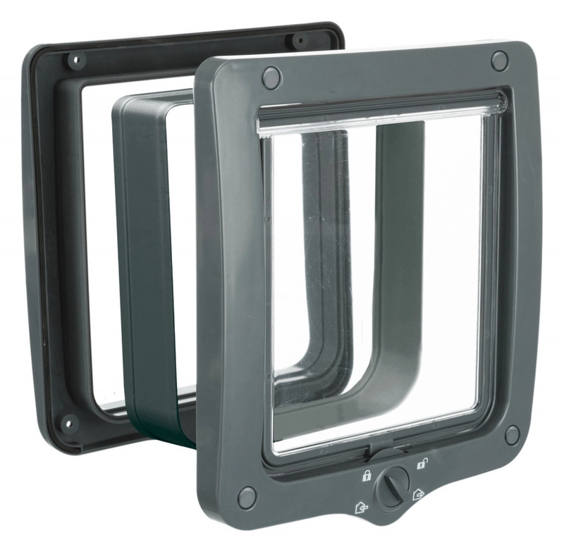 Trixie Kedi Kapısı, Dört Yönlü, XL  24x28 cm, Gri - 1