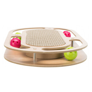 Trixie Kedi Otlu ve Oyun Toplu Karton ve Ahşap Kedi Tırmalaması 46x4x25cm - 6