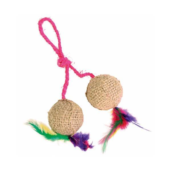 Trixie Kedi Oyuncağı Kedi Otlu Jut Toplar 4,5cm - 2