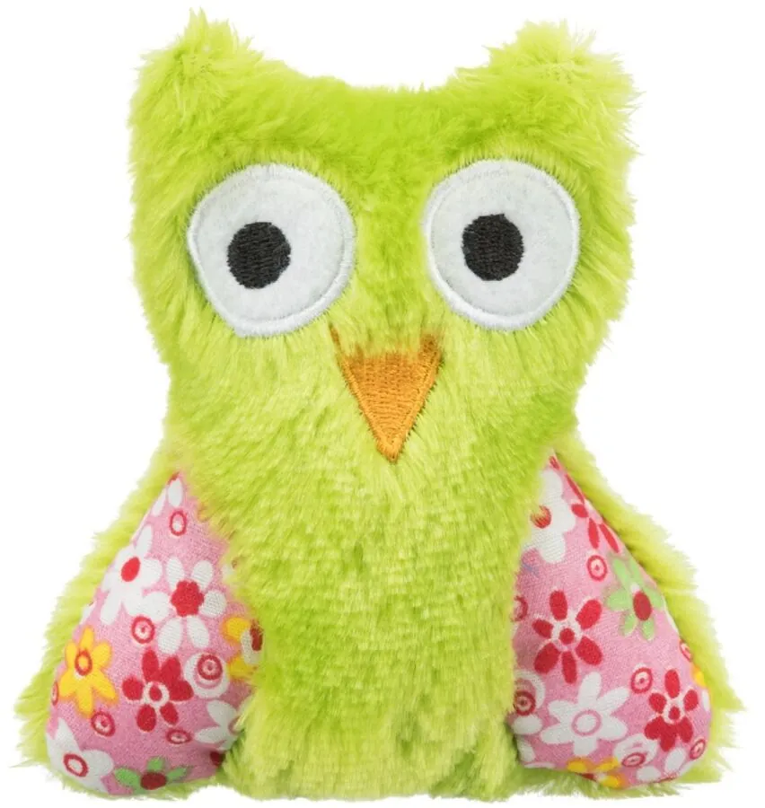 Trixie Kedi Oyuncağı, Kediotlu, Peluş Baykuş, 11cm - 1