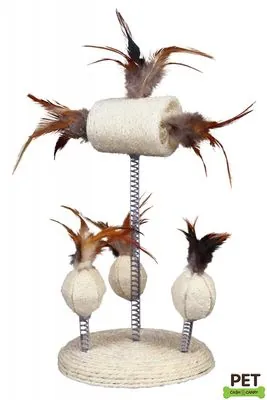 Trixie Kedi Oyuncağı Yaylı Toplar, Tüyler 15X30cm - 3