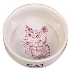 Trixie Kedi Seramik Mama/Su Kabı 0,3Lt/11cm Beyaz