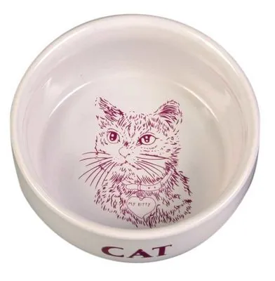 Trixie Kedi Seramik Mama/Su Kabı 0,3Lt/11cm Beyaz - 1