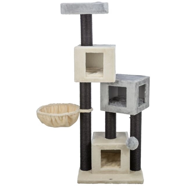 Trixie Kedi Tırmalama ve Oyun Evi, 156cm, Krem/Gri/Siyah - 1