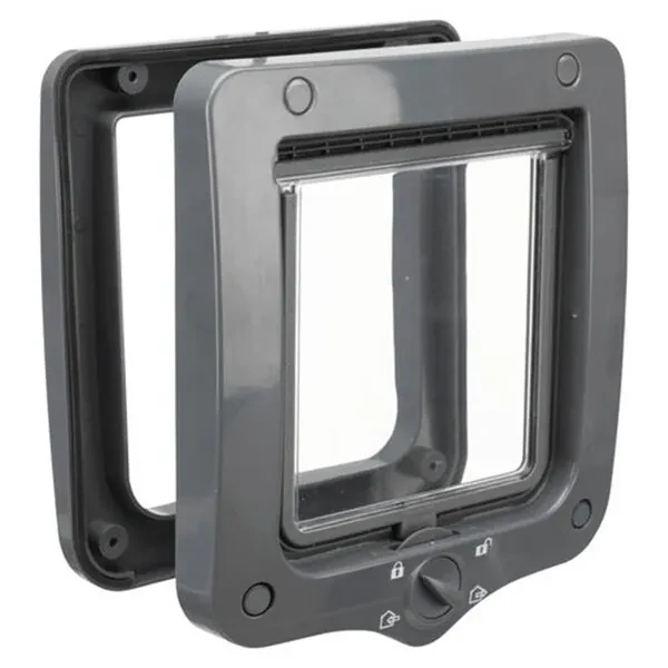 Trixie Dört Yönlü Kedi Kapısı 20x22cm,Gri - 2