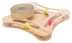 Trixie Kediler için Catnipli Oyun Toplu Karton ve Ahşap Tırmalama Oyuncağı 35x4x35cm - 3