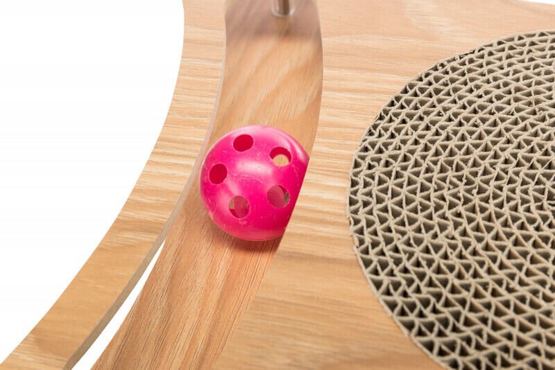 Trixie Kediler için Catnipli Oyun Toplu Karton ve Ahşap Tırmalama Oyuncağı 35x4x35cm - 4