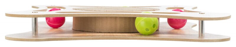 Trixie Kediler için Catnipli Oyun Toplu Karton ve Ahşap Tırmalama Oyuncağı 35x4x35cm - 6