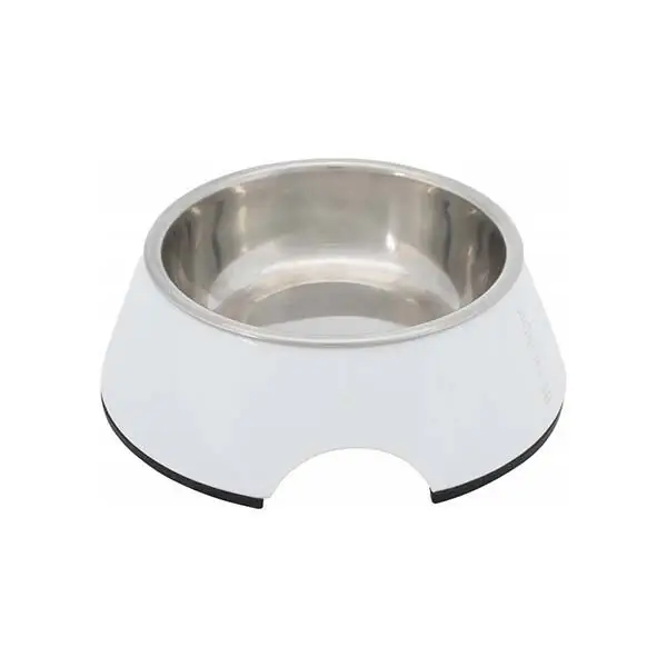 Trixie Köpek Mama ve Su Kabı Melamin Paslanmaz Çelik 0.2Lt-14cm Beyaz - 1
