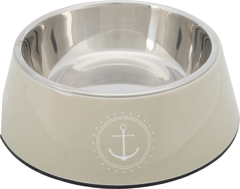 Trixie Köpek Mama ve Su Kabı Melamin Paslanmaz Çelik 0.4Lt-17cm Kum Beji - 1