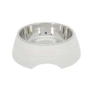 Trixie Köpek Mama ve Su Kabı Melamin Paslanmaz Çelik 0.8Lt 22cm Beyaz