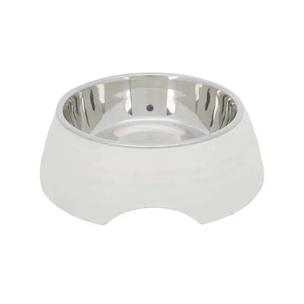 Trixie Köpek Mama ve Su Kabı Melamin Paslanmaz Çelik 0.8Lt 22cm Beyaz - 1