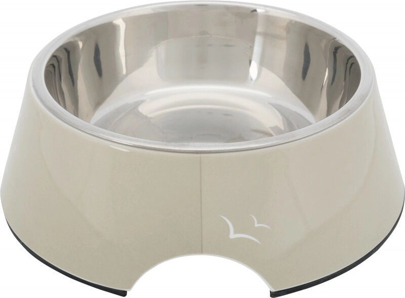 Trixie Köpek Mama ve Su Kabı Melamin Paslanmaz Çelik 0.8Lt-22cm Kum Beji - 1