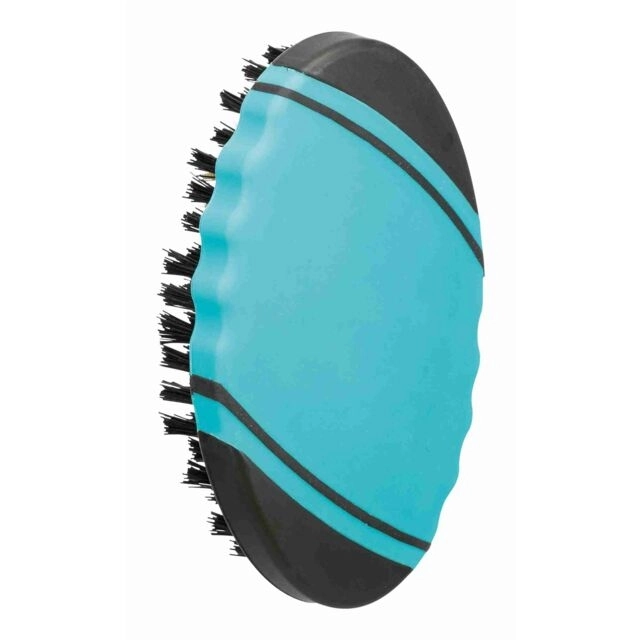 Trixie Köpek Masaj ve Tüy Parlatma Fırçası, 7x12cm, Koyu gri/Mavi - 2