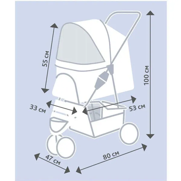 Trixie Köpek ve Kedi Arabası 47x100x80 cm - 3