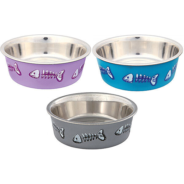 Trixie Paslanmaz Çelik Kedi Mama ve Su Kabı 250 ml