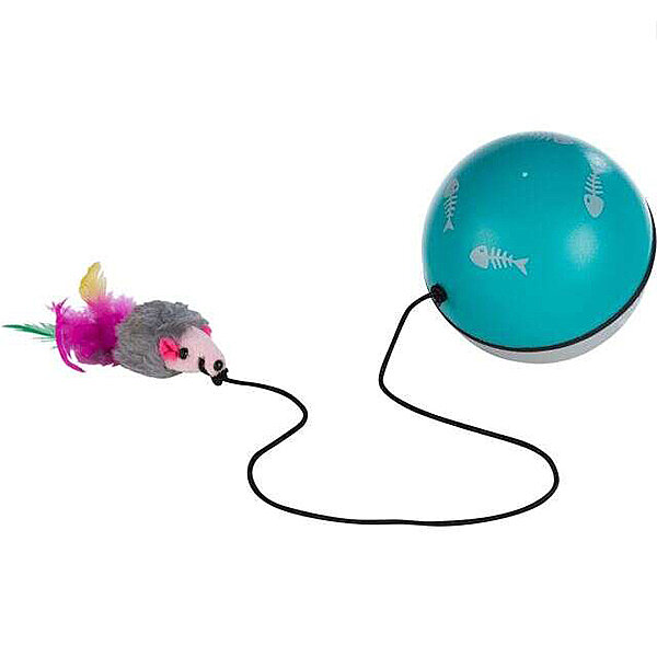 Trixie Pilli ve Fareli Kedi Oyun Topu 9 cm