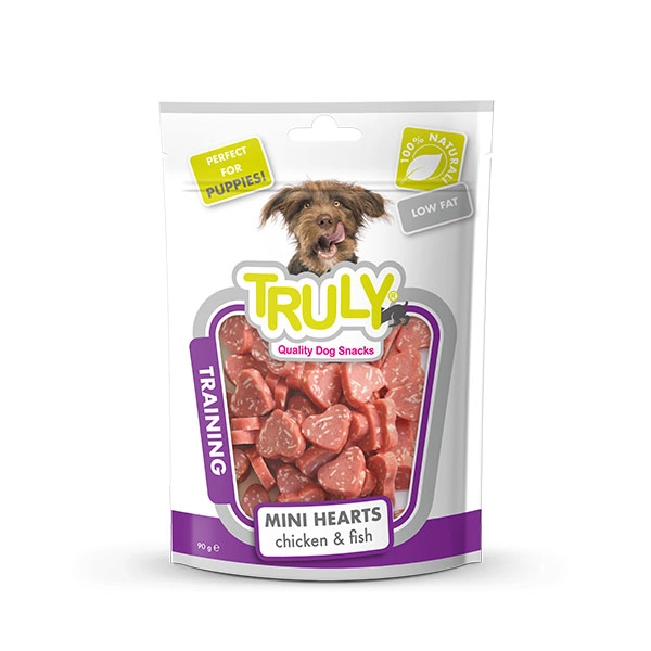 Truly Yumuşak Köpek Ödülü Kalp Ş.Tavuk-Mezgit 90Gr - 1