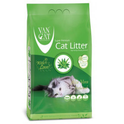 Vancat Aloe Veralı İnce Taneli Topaklanan Kedi Kumu 10 KG