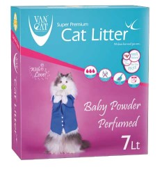 Vancat Baby Powder Kokulu İnce Taneli Topaklanan Kedi Kumu 7 LT
