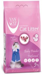 VanCat Baby Powder Topaklanan İnce Taneli Kedi Kumu 5 KG