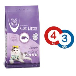 Vancat Lavanta Kokulu İnce Taneli Kedi Kumu 5KG * 4 Adet