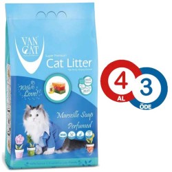VanCat Marsilya Sabunlu İnce Taneli Kedi Kumu 5 KG * 4 ADET