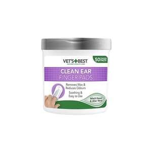 Vet&prime;s Best Kedi ve Köpekler için Fındık ve Aloe Vera Özlü Kulak Temizleme Pedi 50li