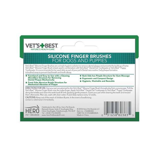 Vet's Best Kedi ve Köpekler İçin Silikon Parmak Diş Fırçası 5 Adet - 3