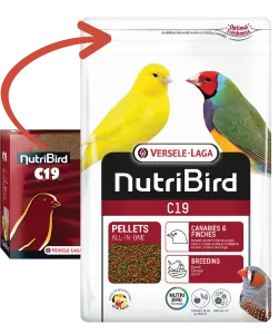 Versele Laga NutriBird C19 Kanarya & Finch Pelet Yem 10 kg