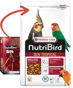 Versele Laga NutriBird G14 Tropical Paraket Pelet Yem 1 kg