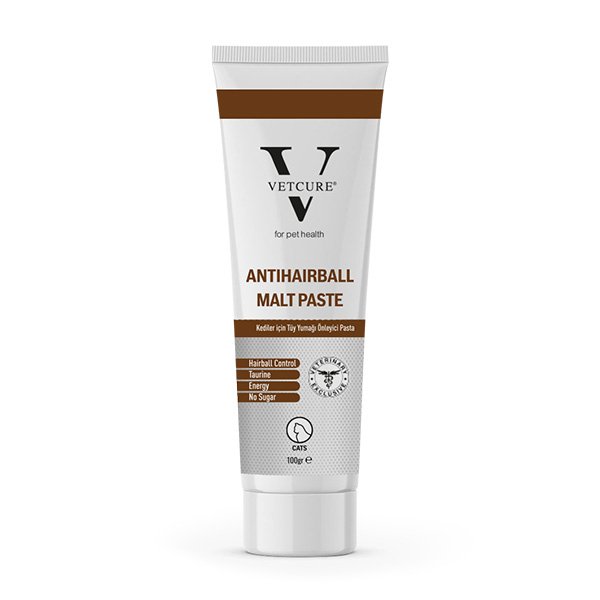 Vetcure Anti Hairball Kedi Tüy Yumağı Önleyici Malt Paste 100 gr - 1
