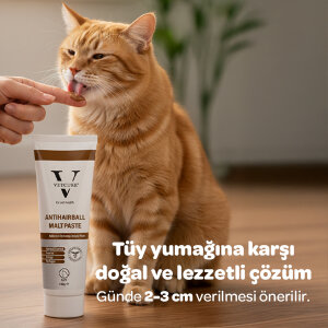 Vetcure Anti Hairball Kedi Tüy Yumağı Önleyici Malt Paste 100 gr - 3