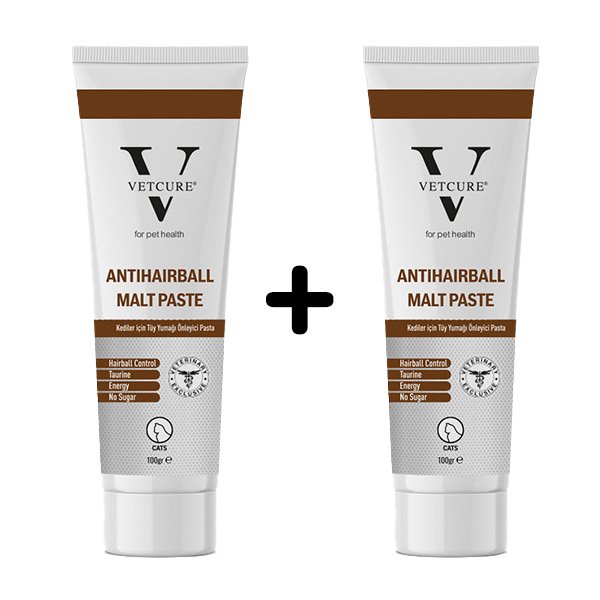 Vetcure Anti Hairball Kedi Tüy Yumağı Önleyici Malt Paste 100 gr x 2 Adet - 1