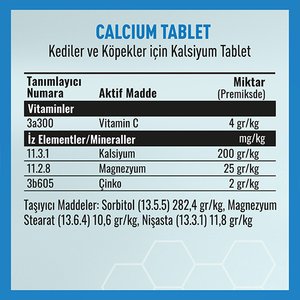 Vetcure Calcium Kedi ve Köpekler İçin Kalsiyum Desteği 75 Tablet - 2