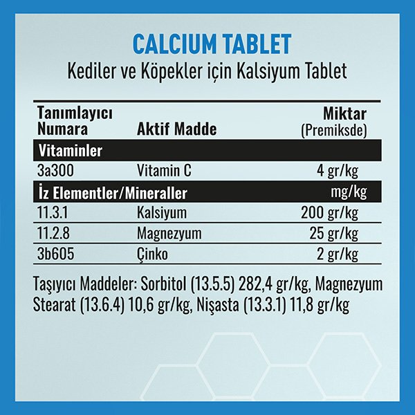 Vetcure Calcium Kedi ve Köpekler İçin Kalsiyum Desteği 75 Tablet - 2