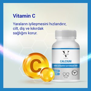 Vetcure Calcium Kedi ve Köpekler İçin Kalsiyum Desteği 75 Tablet - 5
