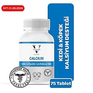 Vetcure Calcium Kedi ve Köpekler İçin Kalsiyum Desteği 75 Tablet - 1