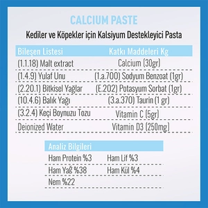 Vetcure Calcium Kedi ve Köpek Kemik ve Diş Sağlığı Fosfor ve D3 Desteği Paste 100 gr - 2