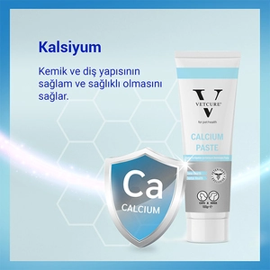 Vetcure Calcium Kedi ve Köpek Kemik ve Diş Sağlığı Fosfor ve D3 Desteği Paste 100 gr - 3