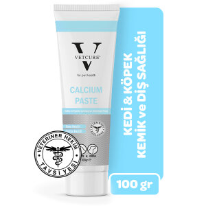 Vetcure Calcium Kedi ve Köpek Kemik ve Diş Sağlığı Fosfor ve D3 Desteği Paste 100 gr