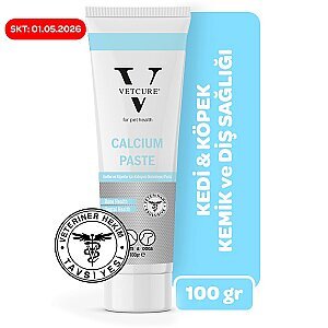 Vetcure Calcium Kedi ve Köpek Kemik ve Diş Sağlığı Fosfor ve D3 Desteği Paste 100 gr - 1