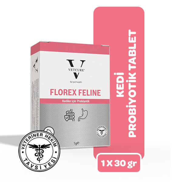 Vetcure Cat Florex Kedi Probiyotik Tablet 1 Gr 30'Lu Kutu - 1