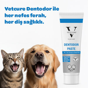 Vetcure Dentodor Kedi ve Köpek Ağız Kokusu Giderme ve Tartar Desteği Paste 100 gr - 3