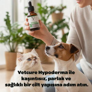 Vetcure Hypoderma Kedi ve Köpek Alerjik Deri ve Tüy Sağlığı Destekleyici Likit 50 ML - 3
