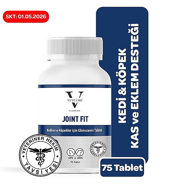 Vetcure Joint Fit Kedi ve Köpek Eklem Kas ve Eklem Sıvısı Sorunları Destekleyici 75 Tablet - 1