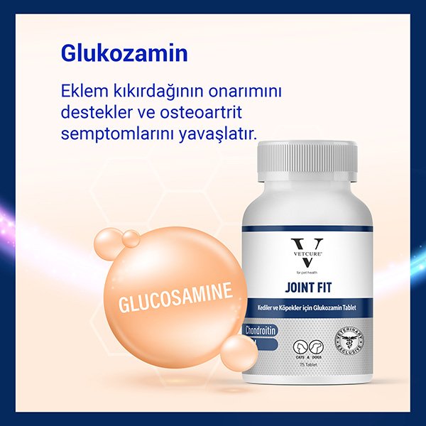 Vetcure Joint Fit Kedi ve Köpek Eklem Kas ve Eklem Sıvısı Sorunları Destekleyici 75 Tablet - 4